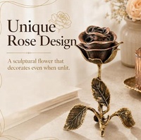 Brûleur d'encens vintage en forme de rose, support d'aromathérapie, décoration florale pour la maison, stylisation de bureau