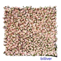 Mur de fleurs artificielles roses 5D, décoration de fond pour cérémonie de mariage, lieu de réception, célébration en plein air, arrangement floral