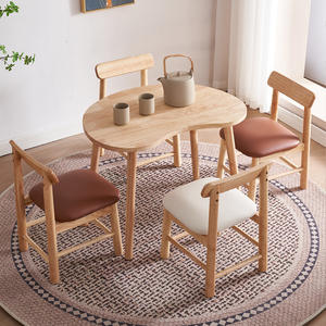 Scrivanie di studio per bambini in legno massello educazione precoce scrivanie in legno tavoli da pranzo per asili e tavole rotonde e scrivanie - Product Image 2