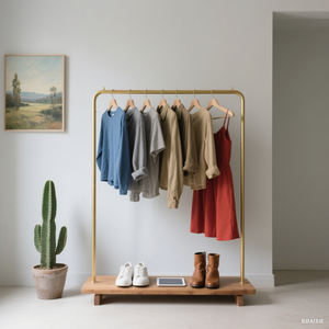 Estante de exhibición de ropa EWANG estante de exhibición de ropa con estantes de exhibición de ruedas para ropa - Product Image 5