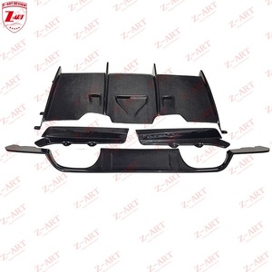Diffuseur arrière en fibre de carbone sèche Z-ART 2014-2020 pour <span class=keywords><strong>BMW</strong></span> M3 M4, kit de lèvre arrière en fibre de carbone préimprégnée pour <span class=keywords><strong>BMW</strong></span> M3 M4 F80 F82 F83 - Product Image 2