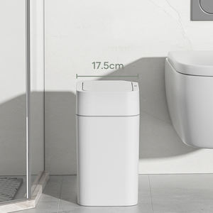 صندوق نفايات بلاستيكي ذكي مستطيل مع غطاء للاستخدام في المطبخ والمكتب وغرفة النوم والمستشفيات - Product Image 2