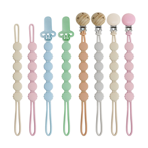 Clip de silicona <span class=keywords><strong>personalizado</strong></span> para chupete de bebé, cadena de silicona para chupete, correa de silicona para chupete de bebé - Product Image 1