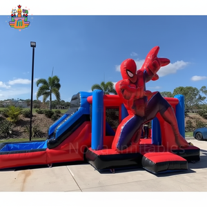 Structure gonflable de jeu sur le thème de Spider-Man pour l'extérieur et toboggan aquatique gonflable : structure gonflable de jeu de super-héros pour enfants en plein air - Product Image 2