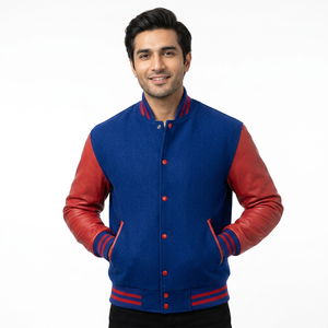 High Quality Varsity Baseball Uniform Jacket Men's All-match Student Hooded Jacket <b>Plus</b> <b>Size</b> <b>Coats</b> - Product Image 1
