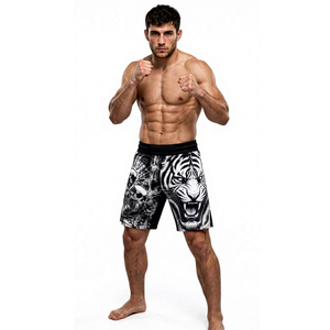 Pantalones Cortos de Sublimación Personalizados con Diseño Personalizado para Entrenamiento de MMA, Muay Thai y BJJ OEM - Product Image 1