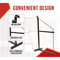 Supports d'étagères pour conteneurs d'expédition JH-Mech, robustes, sans outil, faciles à installer, 2 niveaux, en acier au carbone noir mat