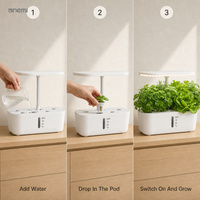 Système de culture hydroponique à 12 trous, kit de jardin intelligent d'intérieur, lampe de culture LED, arrosage automatique, jardinière silencieuse pour herbes aromatiques, pour la maison et la cuisine
