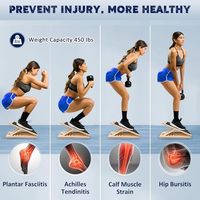 Planche inclinable en bois réglable pour les squats d'étirement du mollet Équipement de physiothérapie Pilates portable pour les genoux de meubles de maison
