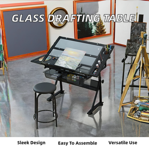 Table à dessin en <span class=keywords><strong>verre</strong></span> de levage en métal moderne - Product Image 2