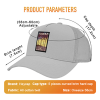 Gorra Trucker Heycap, Gorra de Béisbol Unisex Moderna, Transpirable, de Malla, con Cierre a Presión, de Algodón, con Visera Curva, Estilo Clásico