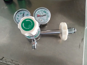 Reductor de presión de <span class=keywords><strong>gas</strong></span>, concentrador de oxígeno de estilo Sudáfrica, doble calibre, bull nose /CGA870 - Product Image 2