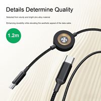 Fabricant OEM, câble de charge rapide 2 en 1 QC3.0 3A Type C 60W + chargeur sans fil pour montre, ordinateur