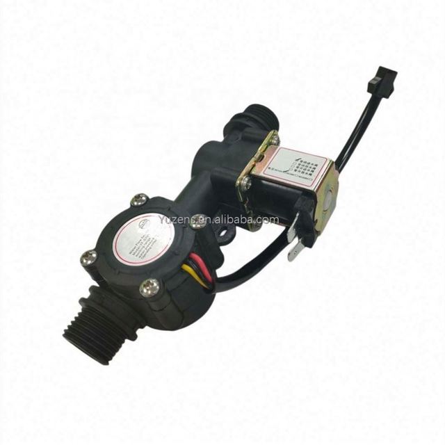 YF-S201 Water Flow Sensor Solenoid Valve Integrated Valve Water Control Machine Liquid Flowmeter 4 Branch