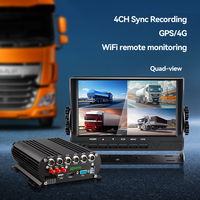 Dashcam MDVR para vehículos pesados con procesador Hi3520DV300, modos de grabación de alarma de 1-4 canales, grabadora de vídeo con pantalla TFT de doble lente