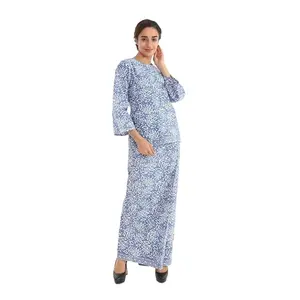 Sipo Nieuwe Mode Lange Mouw Moderne Bloemen Moslim Slijtage Islamitische Vallen Kleding Baju Raya Muslimah Blouse Vrouwen Lady Baju Kurung