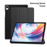 Étui de protection fin antichoc pour tablette Samsung Galaxy Tab A11 Plus S10 FE avec fonction de réveil intelligent et support pliable en trois parties