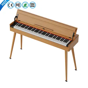 Keyboard Piano elektrik 88 kunci kustom, instrumen musik Piano elektrik meja kayu persik portabel