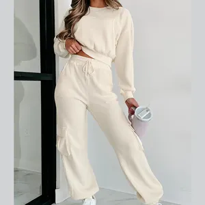 맞춤형 신제품 여성용 투피스 캐주얼 반팔 컬러 블로킹 스트라이프 스웨터 니트 탑 셔츠 반바지 의상/
