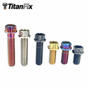 Pernos de Cabeza Hexagonal de Titanio DIN933 GR5, Plateados en Zinc, Fijaciones Roscadas de Alta Resistencia M4x8 para Automóviles, Motocicletas y Bicicletas - Product Image 1