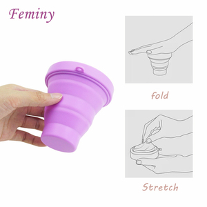 Tazas esterilizadoras de disco <span class=keywords><strong>Menstrual</strong></span> de silicona respetuosas con el medio ambiente de 200ML, horno <span class=keywords><strong>microondas</strong></span>, desinfectante, taza esterilizadora de <span class=keywords><strong>copa</strong></span> <span class=keywords><strong>Menstrual</strong></span> fácil de plegar - Product Image 2