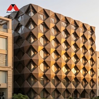 Panneau 3D en aluminium imperméable pour revêtement mural extérieur décoratif en forme de vague, grande façade de bâtiment extérieur, résidentiel Alumtimes