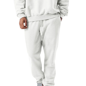 Ensemble de survêtement en molleton de coton respirant, col rond, couleur unie, coupe classique, pour l'automne - Product Image 4