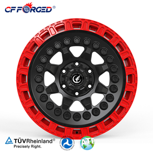 Nuevas Llantas Todoterreno <span class=keywords><strong>4x4</strong></span> de Aleación de Aluminio Forjado de 17-18 Pulgadas 6x139.7 para <span class=keywords><strong>Bronco</strong></span> Jeep Wrangler, Negras, con Aros Protectores, Multirradio, Tácticas - Product Image 5