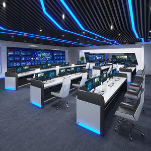 현대 LED 명령 센터 모니터링 콘솔 데스크 회의 테이블 부스 앵커 스테이션 직원 리셉션 데스크 - Product Image 4