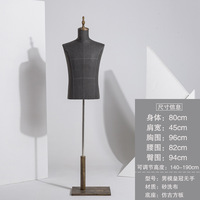 Maniquí de ventana de plástico de medio modelo de cuerpo superior para tienda de ropa de hombre estilo de soporte