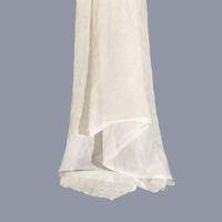 Tissu de rideau gaufré en polyester FR intrinsèque, ignifuge NFPA 701, largeur 300 cm, blanc