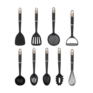Juego de utensilios de cocina de nailon de 9 piezas, espátula antiadherente, cuchara, colador, volteador de huevos, herramientas de cocina - Product Image 3