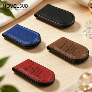 Porte-billets magnétique en cuir PU Novelsub à graver au laser, 4 couleurs, personnalisable, cadeau promotionnel - Product Image 2