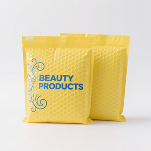 Mẫu miễn phí tùy chỉnh bong bóng bưu phẩm in poly màu Hồng bọc độn gửi thư túi với Xử lý kim loại bong bóng phong bì - Product Image 5