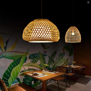 New Nordic LED Modern Rattan Pendant Lighting Hotel Living Room Light Restaurant Ceiling <strong>Bamboo</strong> Chandelier Stairs <strong>Lamp</strong> Lights - Product Image 3