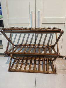 Étagère <span class=keywords><strong>à</strong></span> <span class=keywords><strong>chaussures</strong></span> en bambou économique, simple, <span class=keywords><strong>à</strong></span> prix avantageux, très vendue, pour le salon et la location, avec porte, design pliable - Product Image 5