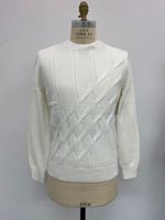 Pull à manches longues en coton BCI 100% pour homme, rayé, tricoté, certifié BSCI/WRAP