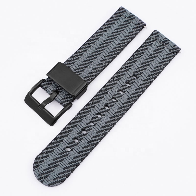 Wholesale New Design 18mm 20mm 22mm 24mm Premium Canvas Watchband Braided Nylon Watch Strap