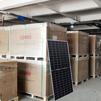 Panneaux solaires bifaciaux en verre double de type N TOPCon Hi-MO 7 Longi 580-590W de niveau 1, module photovoltaïque à haute efficacité, garantie 25 ans, pour la maison