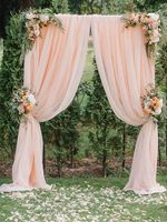 ANNIELU Voilage de plafond en mousseline de soie bleu ciel de qualité supérieure, léger et transparent, crée une ambiance romantique et luxueuse pour les mariages et les banquets