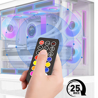 Controlador de Velocidad de Ventilador RGB AntarcChill, Interruptor de Ventilador Inalámbrico con Control Remoto, Hub de Atenuación de Iluminación para Refrigeración de Cajas de Ordenador de Escritorio