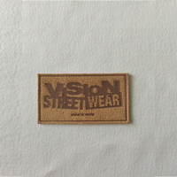 Étiquette de vêtement à motif évidé Seal Étiquette de jean Patch en cuir personnalisable