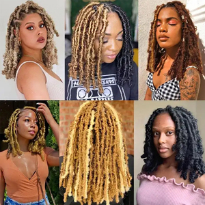 Vente en gros de mèches de cheveux synthétiques <span class=keywords><strong>afro</strong></span> <span class=keywords><strong>kinky</strong></span> de 24 pouces pour tresses africaines, cheveux pour tresses, cheveux pour crochet - Product Image 5