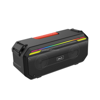 BKK 16W Haut-parleur portable BT 5.2 avec lumière RGB, karaoké sans fil, audio avec 2 microphones
