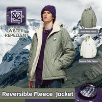QUICKSHOW extérieur veste réversible polaire doudoune Sherpa polaire veste d'hiver hommes Blazer manteau