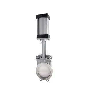 COVNA Wafer Pneumatic Knife Gate Valve AC220V DN50 304 Stainless Steel ANSI Slurry Knife Gate Valve