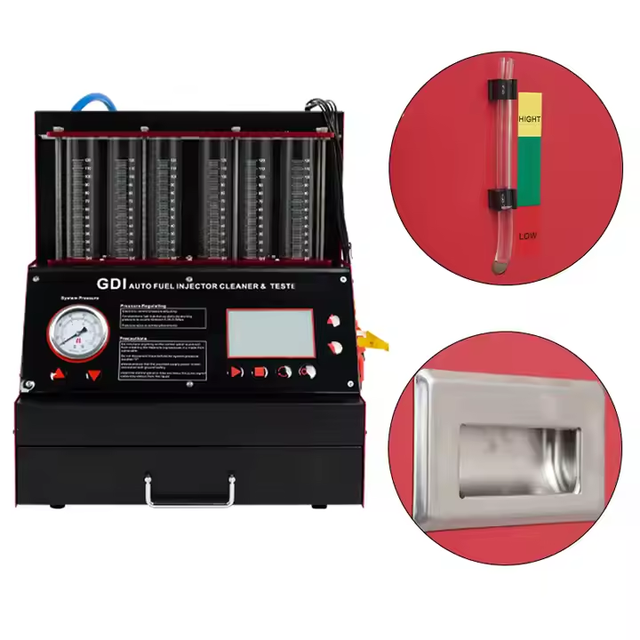 KARJOYS Diesel Engine Analyzer 6-Cylinder Fuel Injector Cleaning Testing AC 110/220V GDI Injector Diagnostic Tool for All Cars