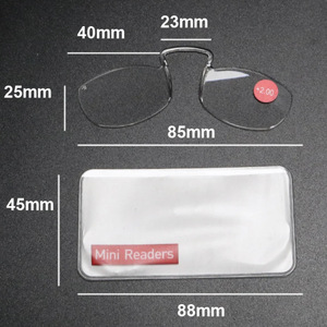 Lunettes de lecture innovantes ultra-compactes à <span class=keywords><strong>pince</strong></span>-<span class=keywords><strong>nez</strong></span>, légères et minimalistes, avec étui fin pour smartphone - Product Image 4