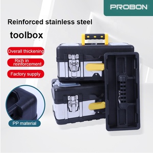 Caja de Herramientas de Acero Inoxidable Reforzada, Portátil, de Alta Resistencia, para Uso Doméstico, de 14/17/19 Pulgadas, Personalizada, Profesional, al Por Mayor, a Bajo Precio - Product Image 1
