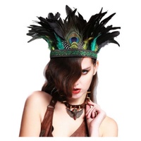 Serre-tête à plumes de coq pour fille, accessoire de tête de carnaval, bandeaux pour cheveux d'Halloween, coiffe à plumes, accessoires capillaires - Vente chaude